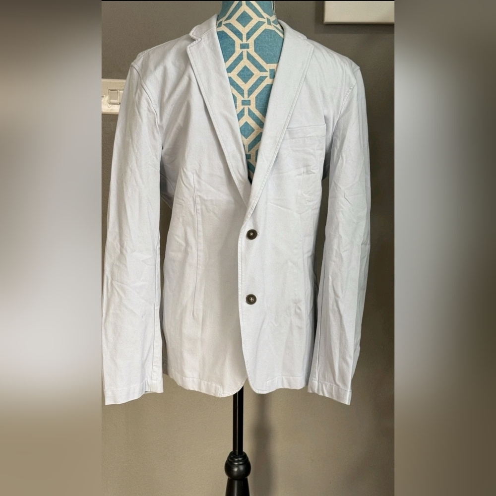 Mugsy Blazer Men's Medium (38/40) Gray Cotton Stretch Two Button NEW Without Tag